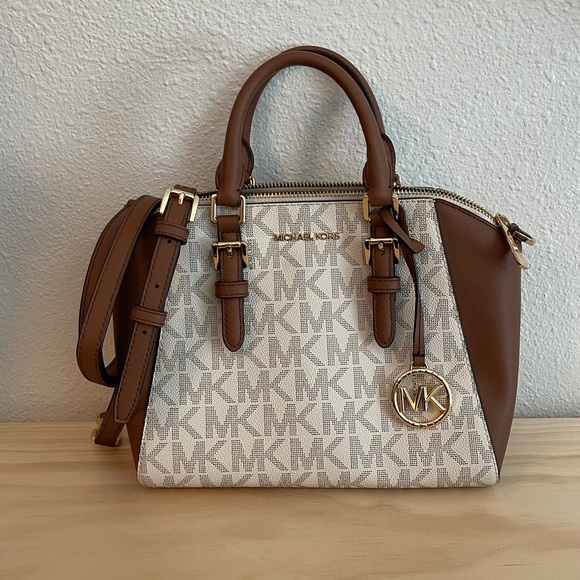 Michael Kors Tan and Cream Satchel - Picture 1 of 10